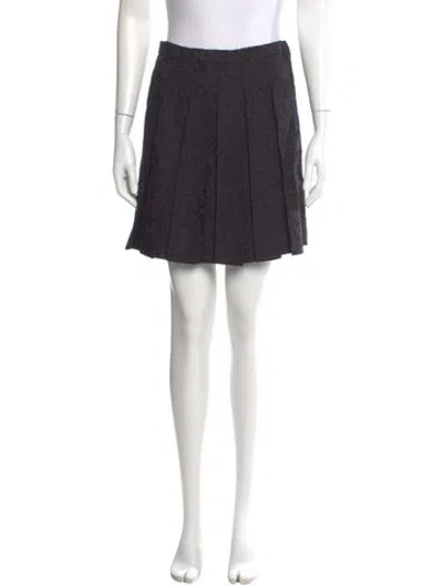 Pre-owned Dries Van Noten Wool Mini Skirt In Black