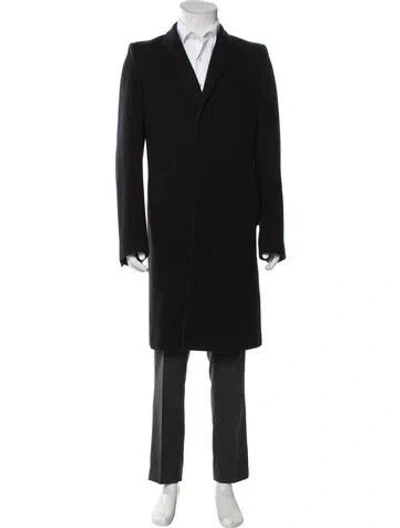 Pre-owned Dries Van Noten Wool Overcoat In Black