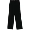 Dries Van Noten Pinstripped Wool Trousers In Black