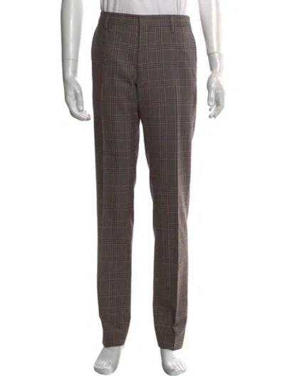 Pre-owned Dries Van Noten Wool Pants In Brown