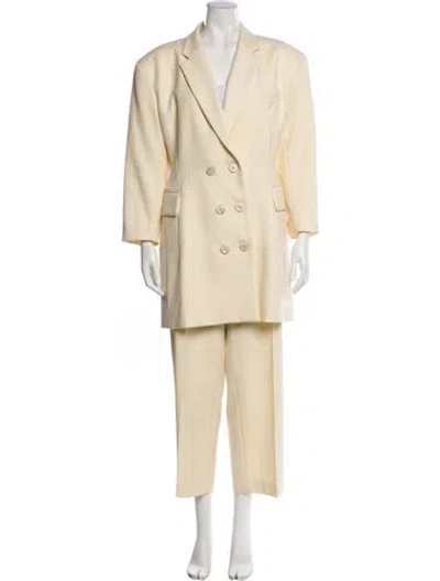 Pre-owned Dries Van Noten Wool Pantsuit In Neutral