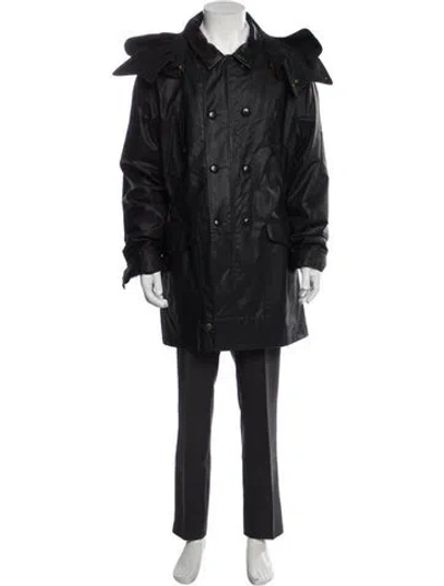 Pre-owned Dries Van Noten Wool Parka In Black