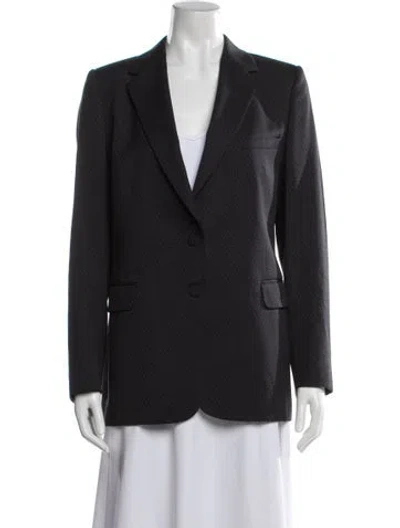 Pre-owned Dries Van Noten Wool Patterned Blazer In Black