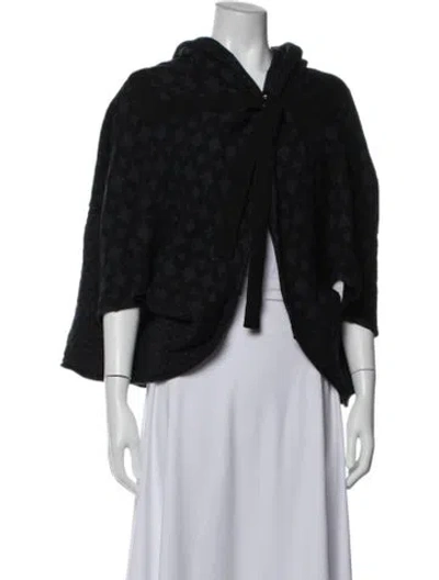 Pre-owned Dries Van Noten Wool Patterned Sweater In Black
