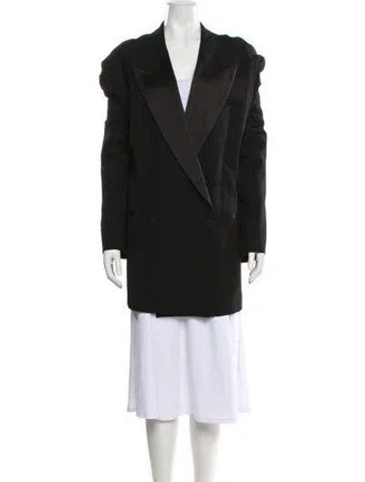 Pre-owned Dries Van Noten Wool Peacoat In Black