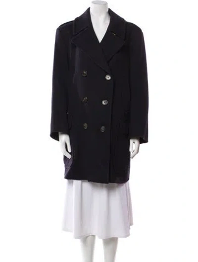 Pre-owned Dries Van Noten Wool Peacoat In Black