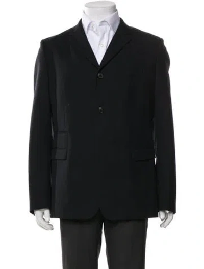 Pre-owned Dries Van Noten Wool Peacoat In Black