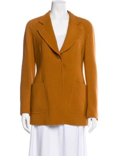 Pre-owned Dries Van Noten Wool Peacoat In Brown