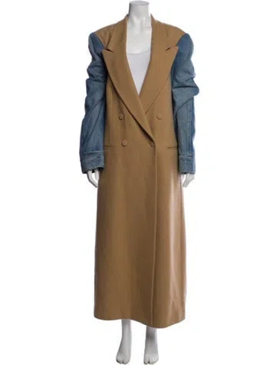 Pre-owned Dries Van Noten Wool Peacoat In Neutral
