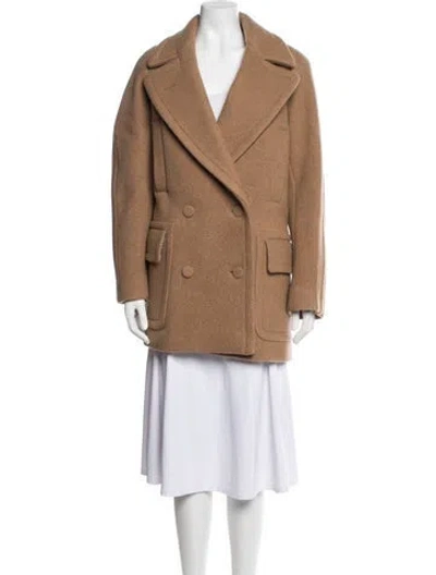 Pre-owned Dries Van Noten Wool Peacoat In Neutrals