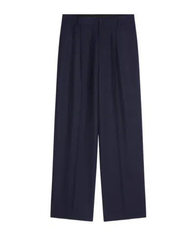 DRIES VAN NOTEN WOOL PLEATED TROUSERS
