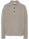 Dries Van Noten High Neck Wool Polo Sweater