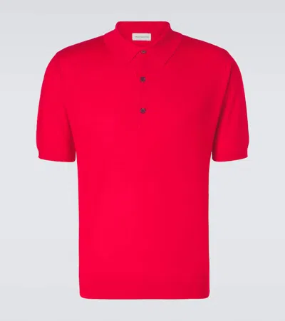 Dries Van Noten Wool Polo Shirt In Red