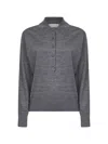 Dries Van Noten Polopullover Aus Wolle In Gray