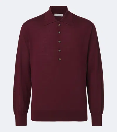 Dries Van Noten Muano Merino Wool Grape Wool Sweater In Burgundy