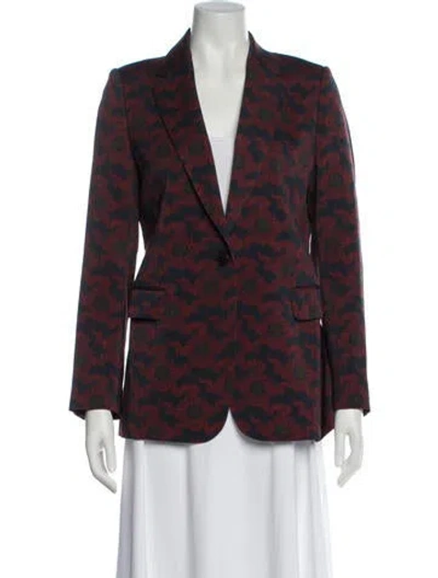 Pre-owned Dries Van Noten Wool Printed Blazer In Multi