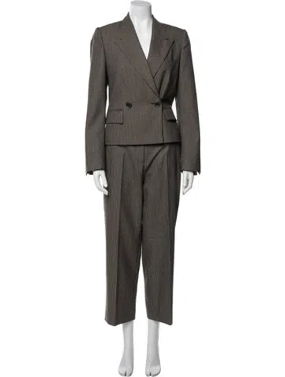 Pre-owned Dries Van Noten Wool Printed Pantsuit In Neutral