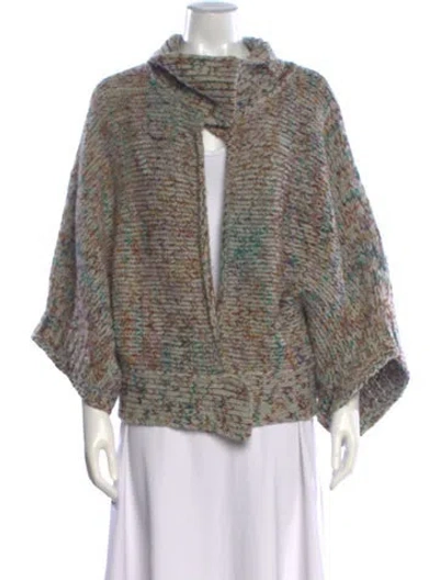 Pre-owned Dries Van Noten Wool Printed Sweater In Gray