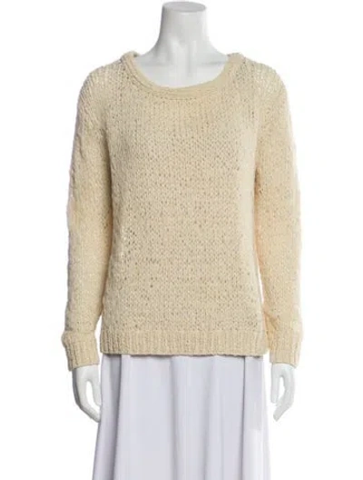 Pre-owned Dries Van Noten Wool Scoop Neck Sweater In Neutral