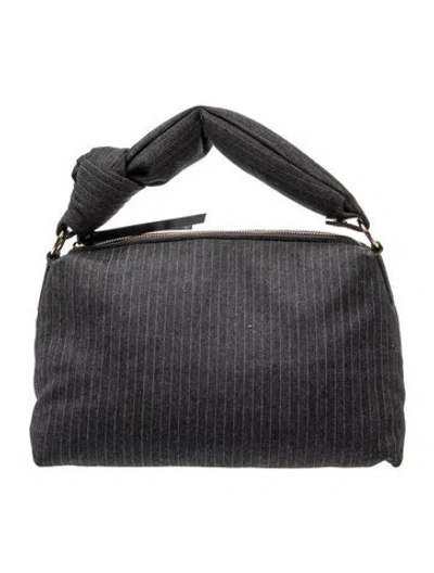 Pre-owned Dries Van Noten Wool Shoulder Bag In Gray