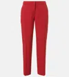 Dries Van Noten Poumas Straight Leg Wool Trousers In Red