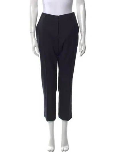 Pre-owned Dries Van Noten Wool Straight Leg Pants In Black
