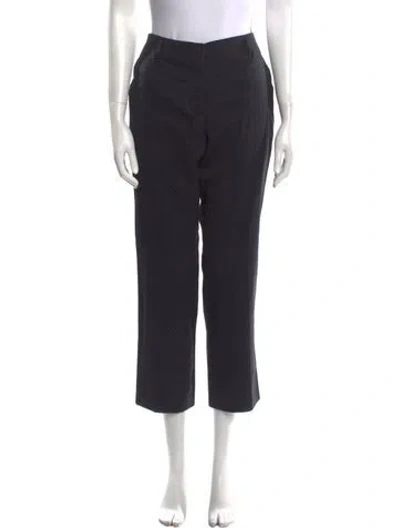 Pre-owned Dries Van Noten Wool Straight Leg Pants In Black