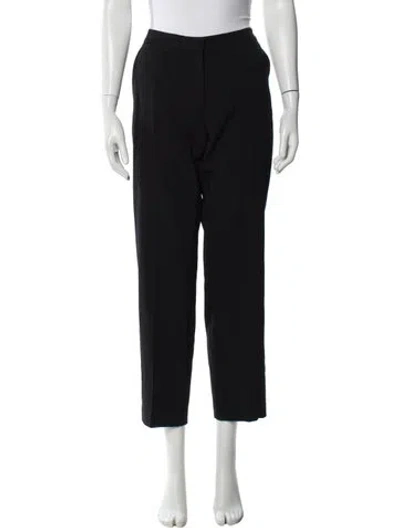Pre-owned Dries Van Noten Wool Straight Leg Pants In Black