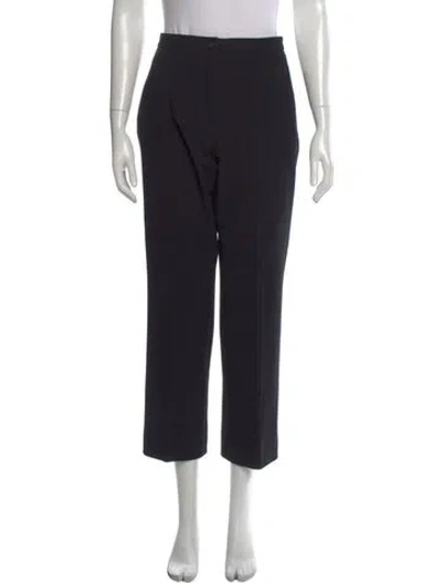 Pre-owned Dries Van Noten Wool Straight Leg Pants In Black