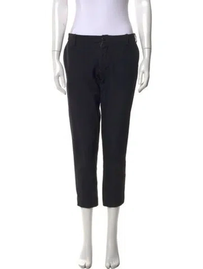 Pre-owned Dries Van Noten Wool Straight Leg Pants In Black