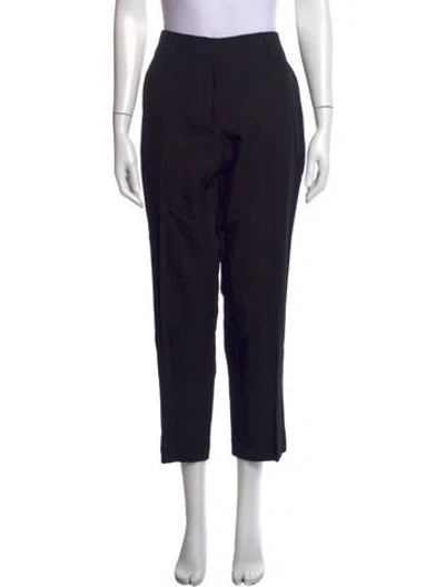 Pre-owned Dries Van Noten Wool Straight Leg Pants In Black