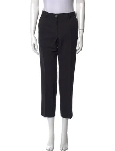 Pre-owned Dries Van Noten Wool Straight Leg Pants In Blue