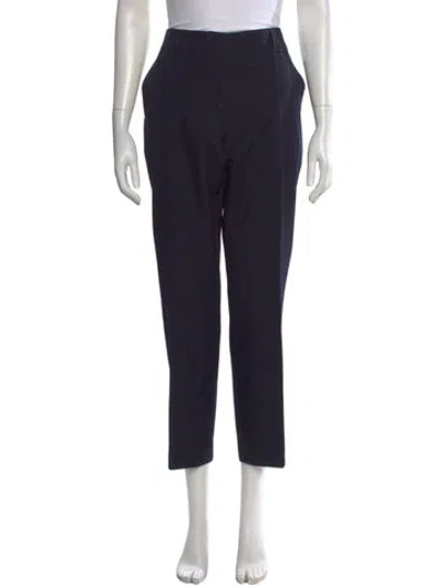 Pre-owned Dries Van Noten Wool Straight Leg Pants In Blue