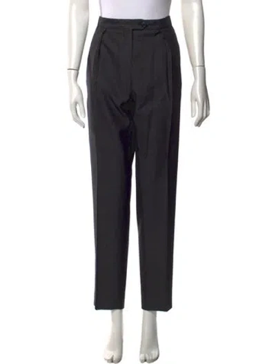 Pre-owned Dries Van Noten Wool Straight Leg Pants In Blue