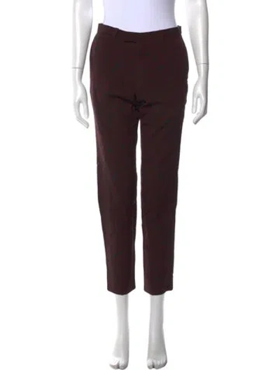 Pre-owned Dries Van Noten Wool Straight Leg Pants In Brown
