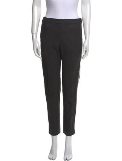 Pre-owned Dries Van Noten Wool Straight Leg Pants In Gray