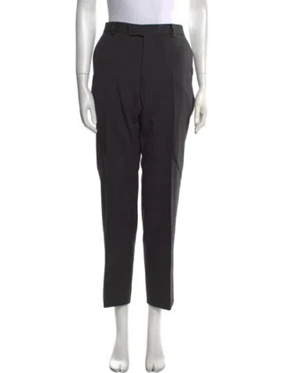 Pre-owned Dries Van Noten Wool Straight Leg Pants In Gray