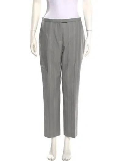 Pre-owned Dries Van Noten Wool Straight Leg Pants In Gray