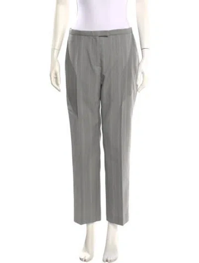 Pre-owned Dries Van Noten Wool Straight Leg Pants In Gray