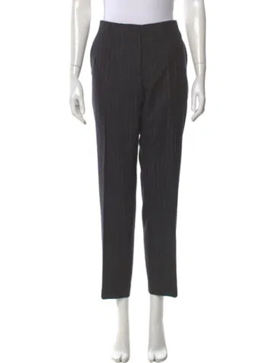 Pre-owned Dries Van Noten Wool Straight Leg Pants In Gray