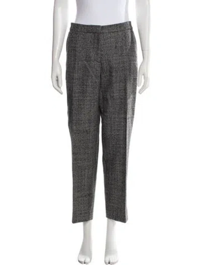 Pre-owned Dries Van Noten Wool Straight Leg Pants In Grey