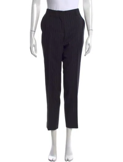 Pre-owned Dries Van Noten Wool Straight Leg Pants In Grey