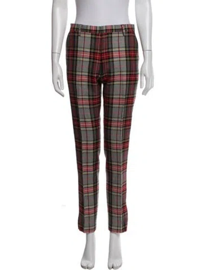 Pre-owned Dries Van Noten Wool Straight Leg Pants In Multicolor