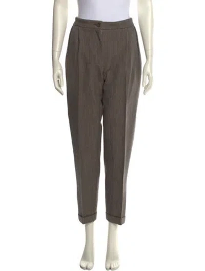 Pre-owned Dries Van Noten Wool Straight Leg Pants In Neutral