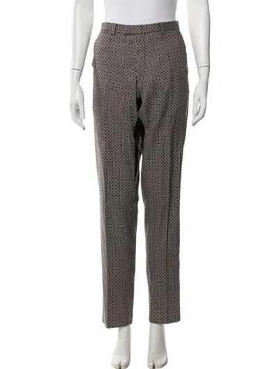 Pre-owned Dries Van Noten Wool Straight Leg Pants In Neutral