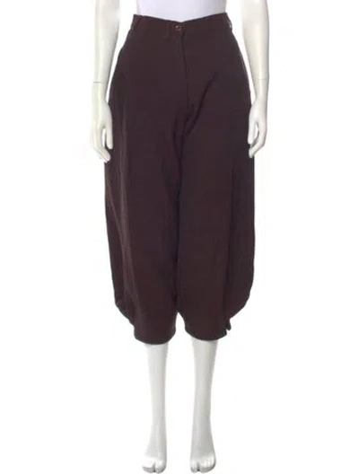 Pre-owned Dries Van Noten Wool Straight Leg Pants In Purple