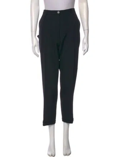 Pre-owned Dries Van Noten Wool Straight Leg Pants W/ Tags In Black