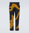 Dries Van Noten Wool Straight Pants In Multicoloured