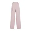 Dries Van Noten Wool Straight Trousers With Pleats And Tailored Fit In Pink