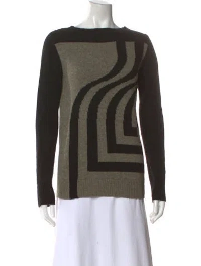 Pre-owned Dries Van Noten Wool Striped Sweater In Black